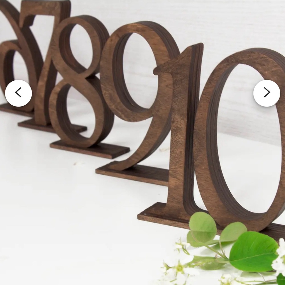 Wooden Table Numbers 1-15
